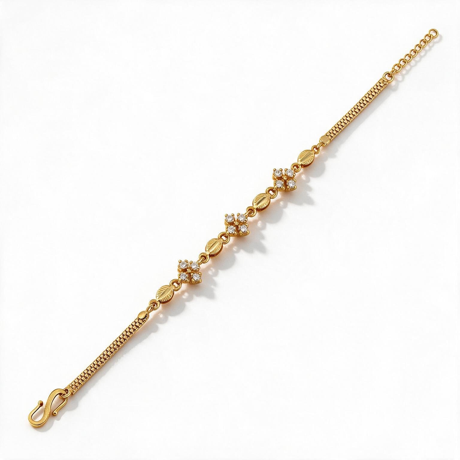 Studded Leaf Link Chain | SR Gold Wale
