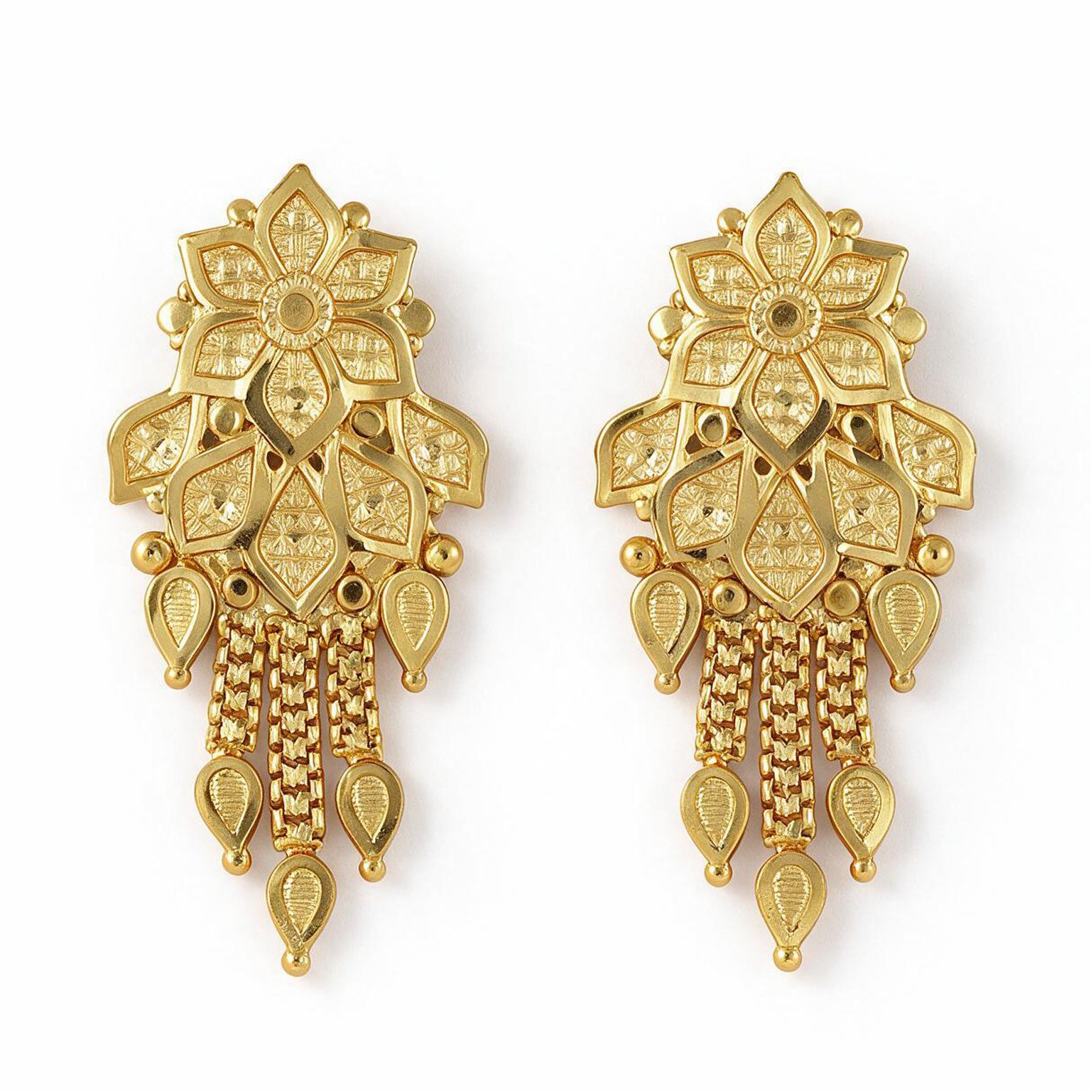 Gold Plated Necklace Set for Women – The Gilded Petal Heritage Set