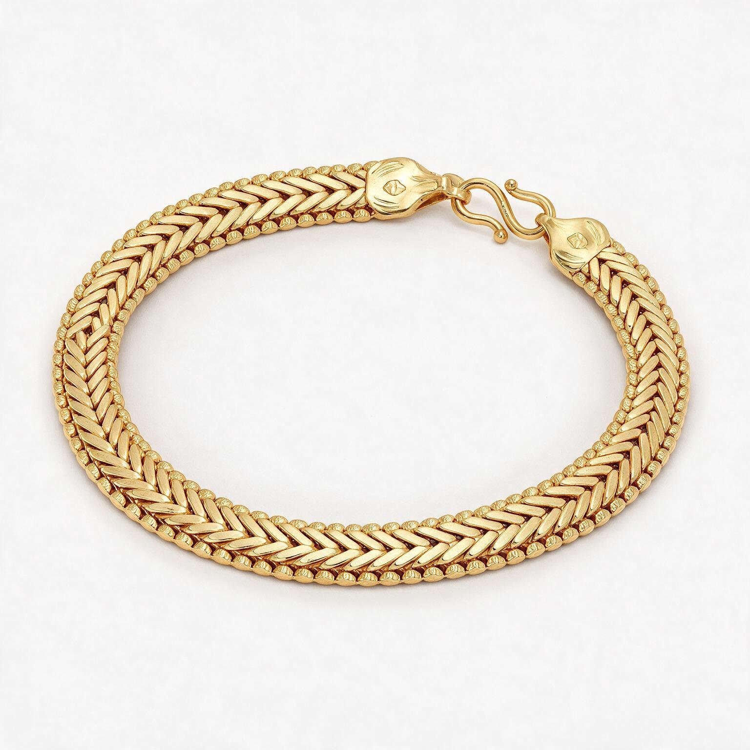 Herringbone Chain Gold Bracelet – Sleek Everyday Design | SR Gold Wale