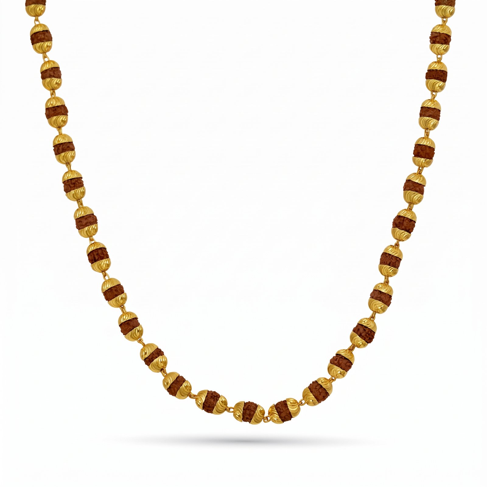 Trinetra Ridged Rudraksha Chain - 24"